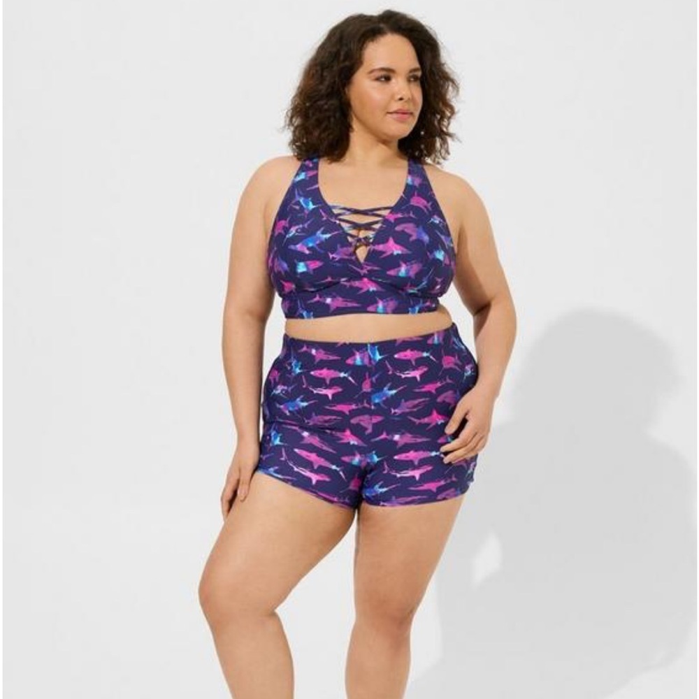 New! Set! Torrid sz 4 Shark Attack XO‎ Bathing Swim Suit Top Bottom 4X